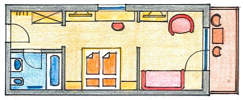 Zimmerskizze - Juniorsuite Ursprung