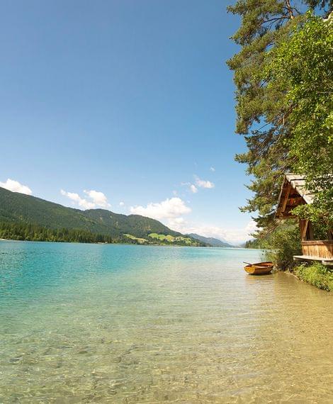 Glasklares Wasser am Weissensee