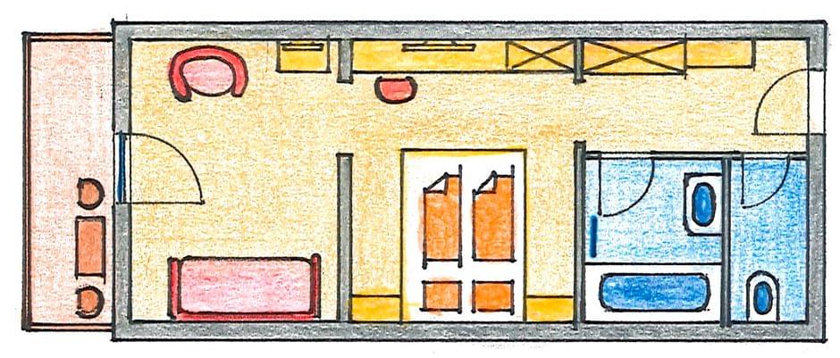 Zimmerskizze - Juniorsuite Seebrücke