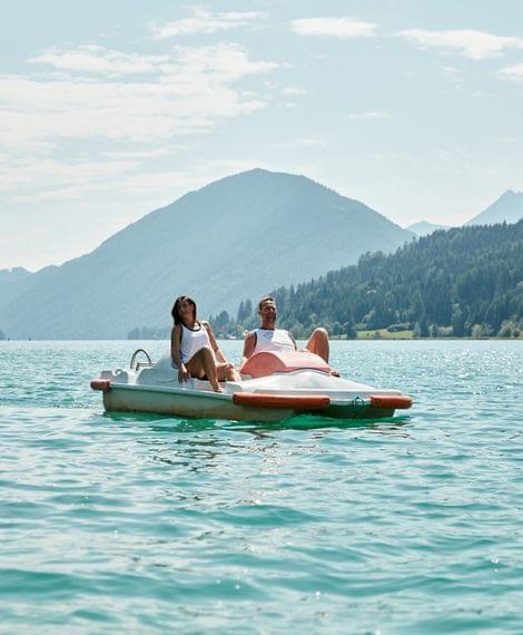 Tretbootfahren am Weissensee